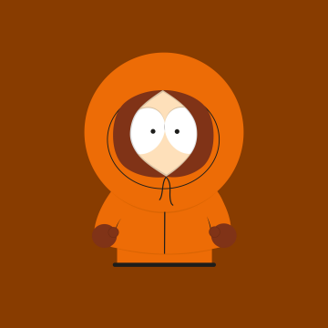 Kenneth McCormick (Kenny), Minimalist, South Park, 5K, Orange background