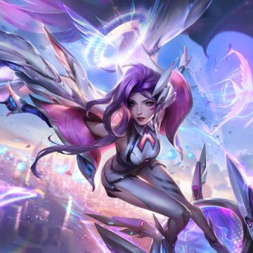 Battle Dove Seraphine, League of Legends, Seraphine, Purple aesthetic