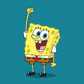 SpongeBob, Cartoon, SpongeBob smiley face, 5K, 8K