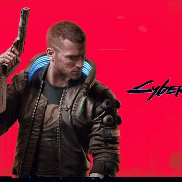 Cyberpunk 2077, Red background, Character V, Xbox Series X, Xbox One, PlayStation 4, Google Stadia, PC Games, 2020 Games