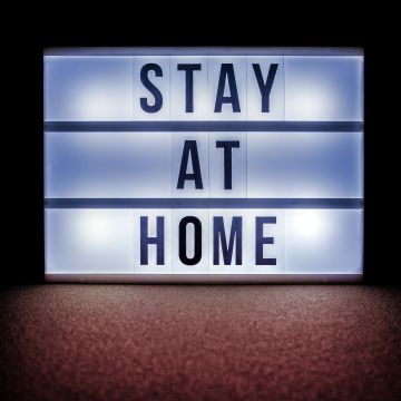 Stay at Home, Sign board, Dark background, 5K, 8K