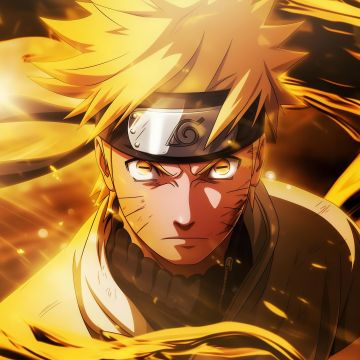 Naruto Uzumaki, Fierce, Yellow aesthetic, Powerful, 5K