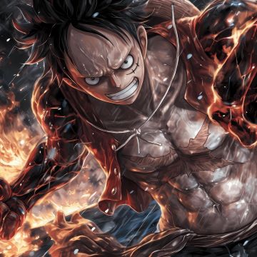 Monkey D. Luffy, Dramatic, Sun God Nika, 5K, One Piece