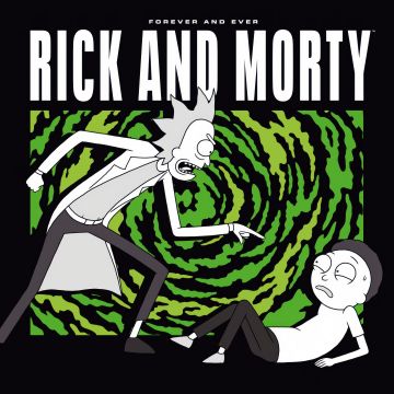 Rick and Morty, Black background, Rick Sanchez, Morty Smith, AMOLED, 5K, 8K