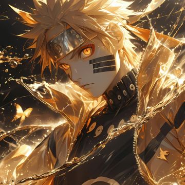 Naruto Uzumaki, Golden, Artwork, AI art, Naruto Shippuden