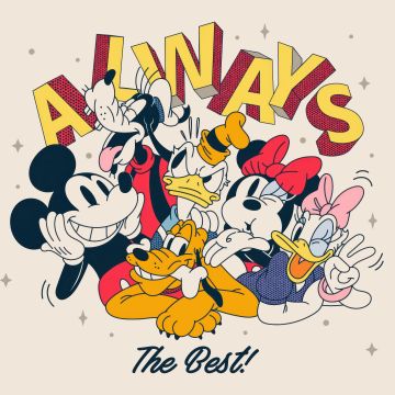 Mickey Mouse, Friends, Best friends, 5K, Goofy, Pluto, Minnie Mouse, Donald Duck, Daisy Duck, Cartoon, Disney