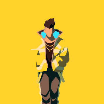 David Martinez, Minimalist, Yellow aesthetic, 5K, Yellow background, Cyberpunk: Edgerunners