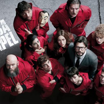 La casa de papel, TV series, Money Heist, 5K, Alvaro Morte as The Professor, Ursula Corbero as Tokyo