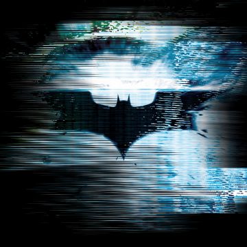 Batman sign, Glitch, Digital Art, Batman logo, Bat symbol, DC Superheroes, Dark background