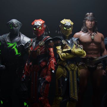 Mortal Kombat 1, Dark background, DLC, Character art