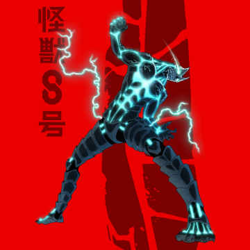 Kaiju No. 8, Red background, 5K