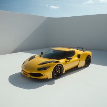 Novitec Ferrari 296 GTB, 8K, 2024, 5K, Yellow cars