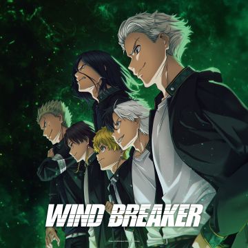 Wind Breaker, 5K, Green background, Haruka Sakura, Akihiko Nirei, Hayato Suo, Anime series