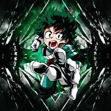 Izuku Midoriya, Dark background, My Hero Academia