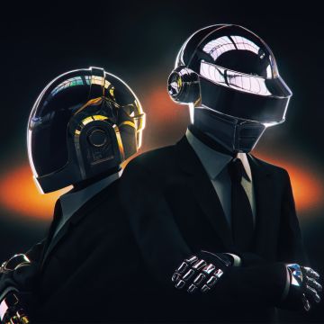 Daft Punk, Dark aesthetic, Electronic music duo, 5K, Dark background, Daft Punk Helmet