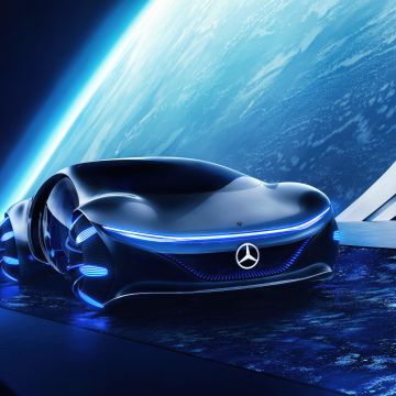 Mercedes-Benz VISION AVTR, Outer space, 5K, Futuristic, Concept cars