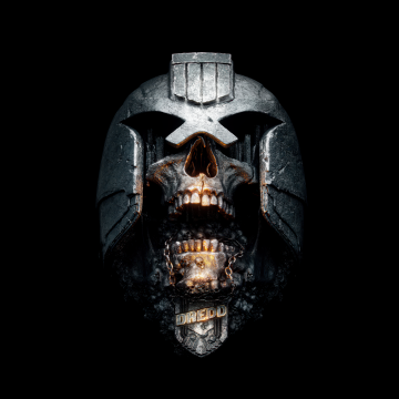 Dredd, Artwork, AMOLED, 5K, 8K, Black background