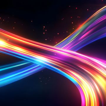 Infinity, Neon trails, Dynamic, Energy, Galaxy, Futuristic, 5K, 8K, Cosmic, Colorful background