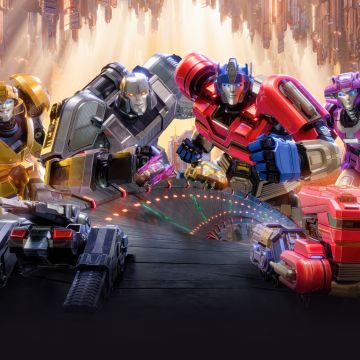 Transformers One, Movie poster, Orion Pax (Optimus Prime), B-127 (Bumblebee), Elita One, D-16 (Megatron), 2024 Movies, Animation movies, 5K