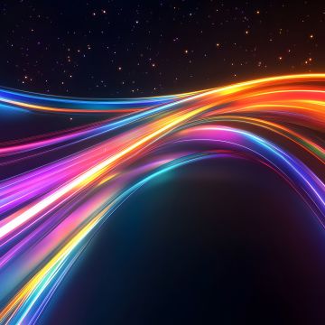 Dynamic, Neon trails, Energy, Galaxy, Futuristic, 5K, 8K, Colorful background, Cosmic, Stars in sky