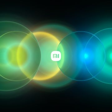 MIUI, Green abstract, Dark background