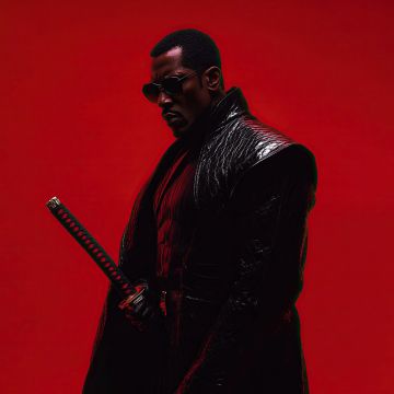 Blade, Red background, 5K