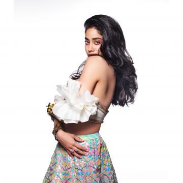 Janhvi Kapoor, White background, Indian actress, Bollywood actress, 5K, 8K