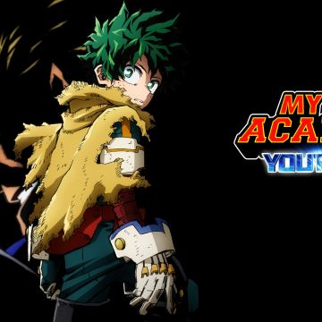 My Hero Academia: You're Next, 2024 Movies, Black background, Izuku Midoriya, 5K