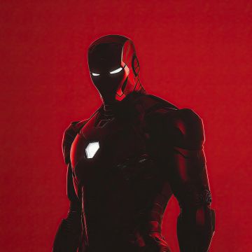 Iron Man, Red aesthetic, 5K, Red background, Marvel Superheroes