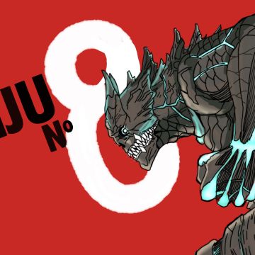 Kaiju No. 8, 8K, Red background