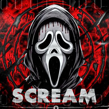 Scream, Ghostface, Dark background, 5K