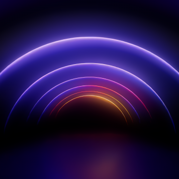 WWDC, Glowing, Violet background, Neon colors, Digital Art, 5K