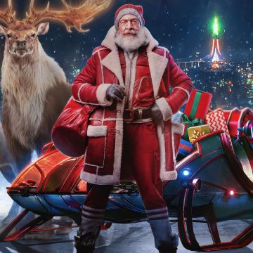 J. K. Simmons, Santa Claus, Red One, 2024 Movies, Santa Claus chariot, Reindeer Chariot