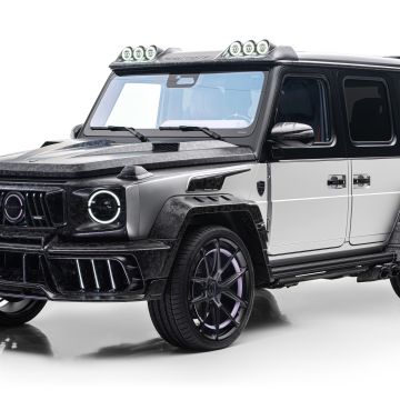 Mercedes-AMG G 63, MANSORY Grand Entree, 8K, White background, 5K, Mercedes-AMG G-Class SUV