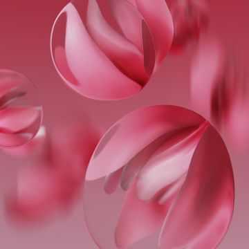 Google Pixel 9a, Raspberry, Geometric, Pink aesthetic, Stock, 5K, Macro, Modern art, Contemporary, Bubbles, Marbles