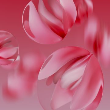 Google Pixel 9a, Pink aesthetic, Stock, 5K, Macro, Modern art, Contemporary, Bubbles, Marbles