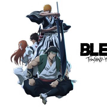 Bleach: Thousand-Year Blood War, Anime series, 5K, TV series, Ichigo Kurosaki, White background