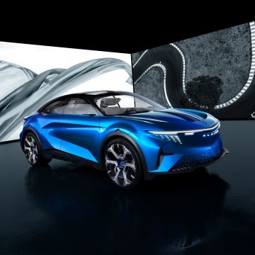 Alpine A390_B, Fastback, 2024, 5K, 8K, Dark background, Electric crossover