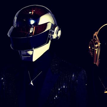 Daft Punk, 5K, Electronic music duo, Black background