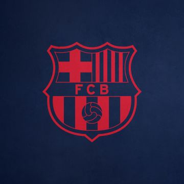 FCB, Crest, Navy blue background, FC Barcelona