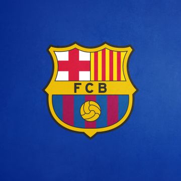 FCB, Blue background, Crest, FC Barcelona