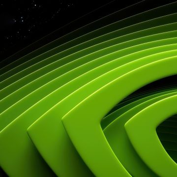 Nvidia Logo, Futuristic, Green aesthetic, Abstract background