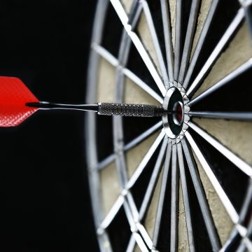 Dartboard, Target, Black background, 5K