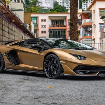 Lamborghini Aventador SVJ Roadster, Sports car, 8K, 5K