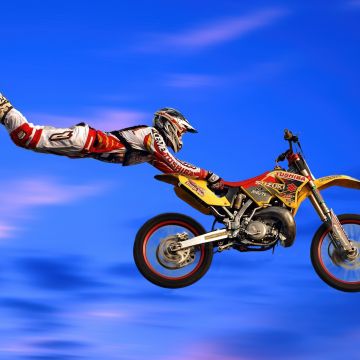 Freestyle, Motocross, Stunt, Blue Sky, Suzuki RM, 5K