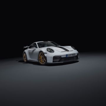 Porsche 911 GT3, Weissach Package, 5K, 8K, Dark background