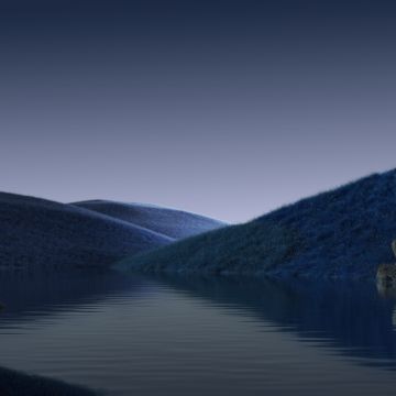 Peaceful, Landscape, Dreamlike, Body of Water, Blue aesthetic, 5K