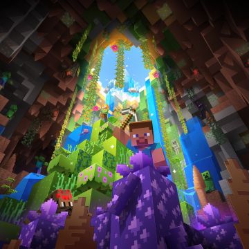 Minecraft: Bedrock Edition, Game Art, Minecraft, 5K, Colorful