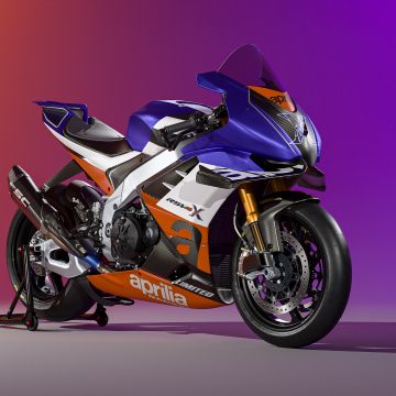 Aprilia RSV4 XTrenta, 2024, Gradient background, Sports bikes