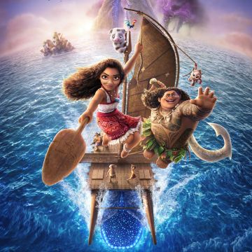 Moana 2, 4DX, Movie poster, Animation movies, 2024 Movies, 5K, 8K